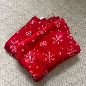Target Red Blanket with Snowflake Design